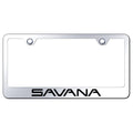 Etched on Mirrored License Plate Frame - Officially Licensed for GMC Savana