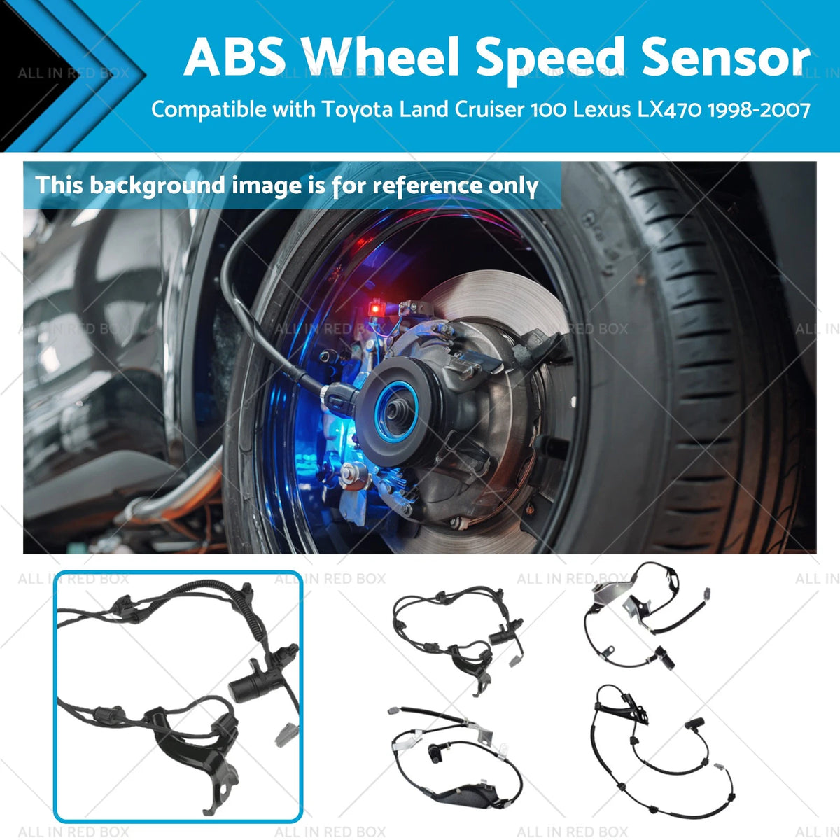 4X ABS Sensor for Toyota Land Cruiser 100, Lexus LX470 (1998–2007)