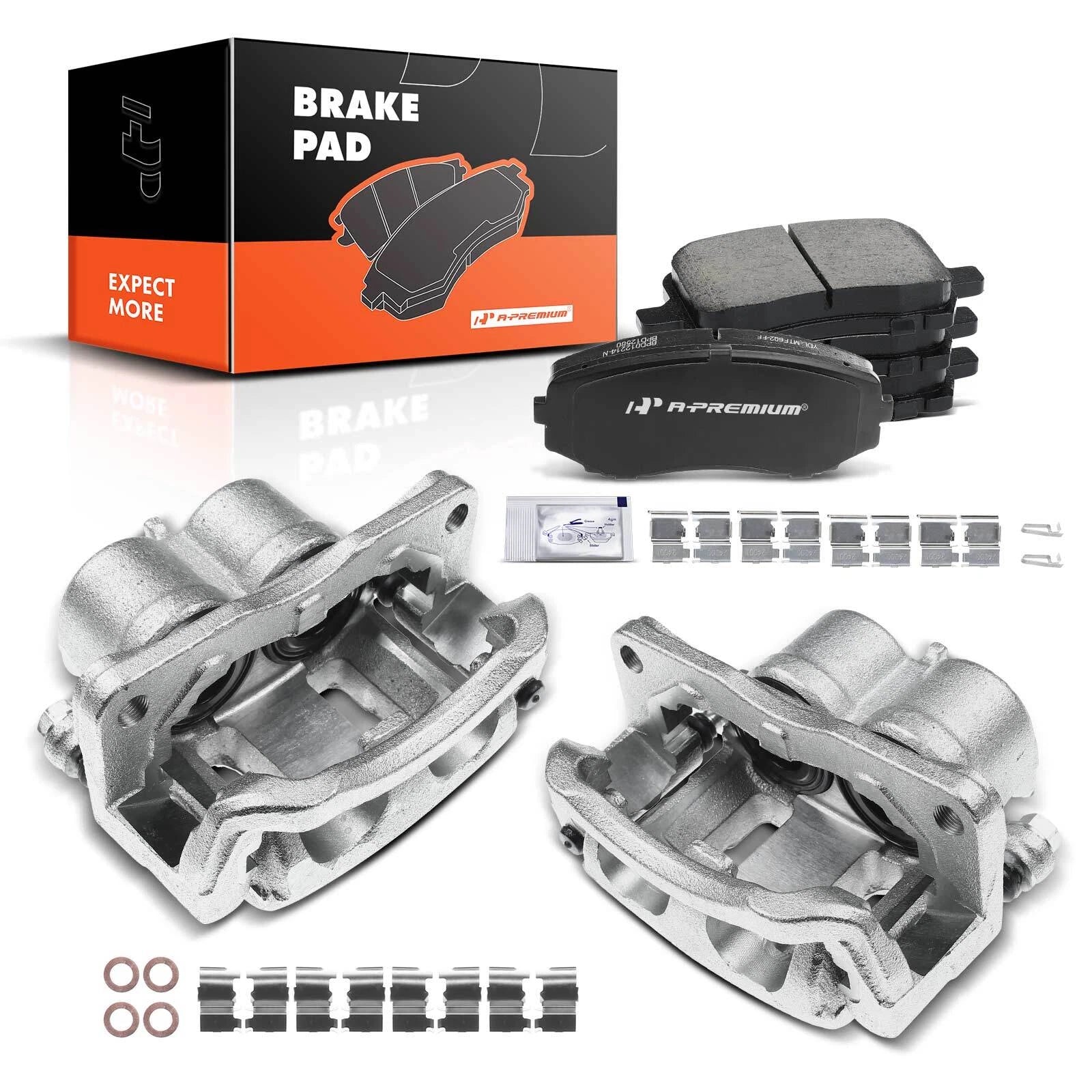 Set of 6 Front Brake Calipers & Pads for Ford Edge (2007–2009)
