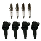Set of 4 Ignition Coils & Spark Plugs for Toyota Corolla Celica (1998–2008)
