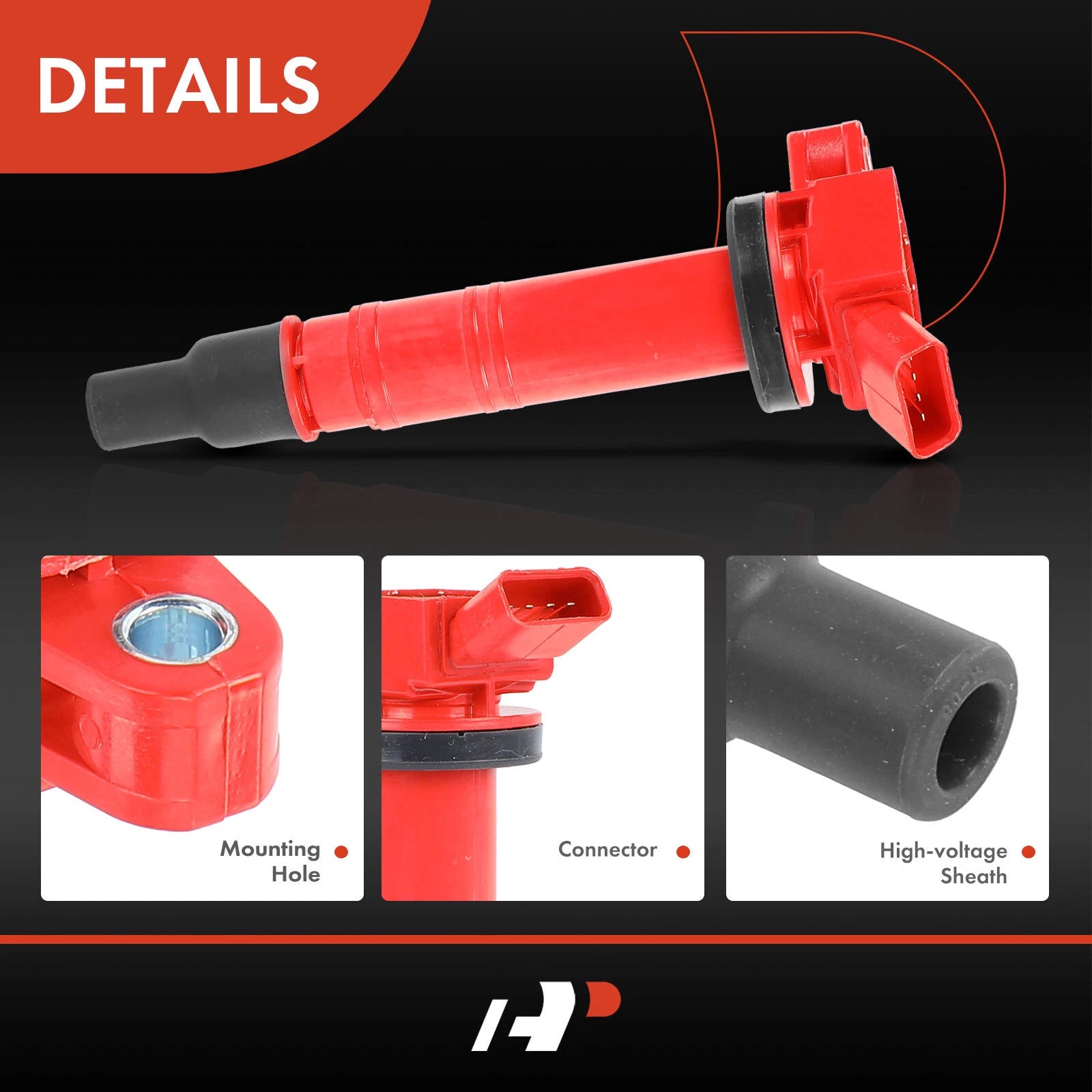 Red Ignition Coil for Toyota Tacoma & Tundra & 4Runner (2005–2015)