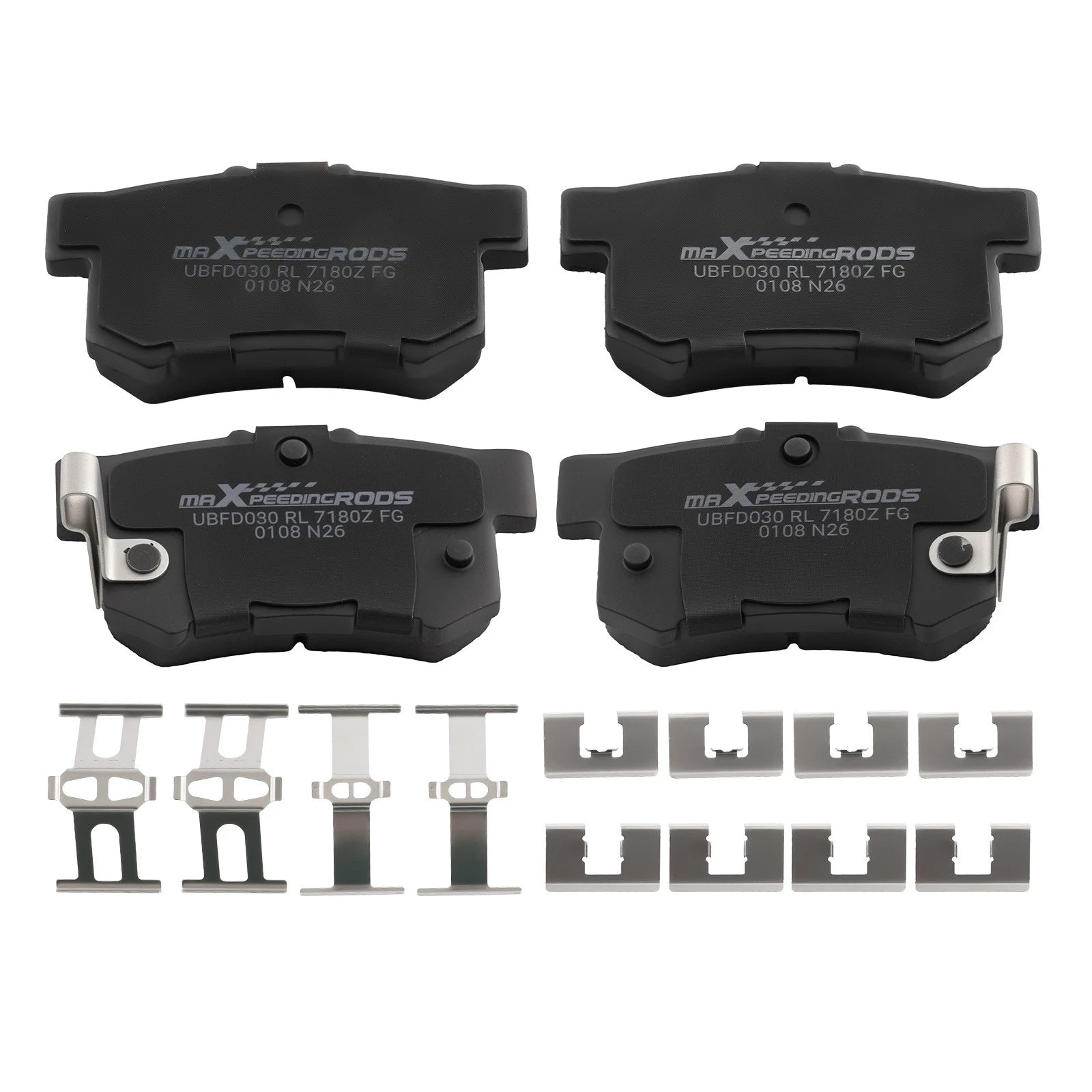 Set of 4 Rear Ceramic Brake Pads for Acura Vigor (1992–1994) Integra (1997–2001)