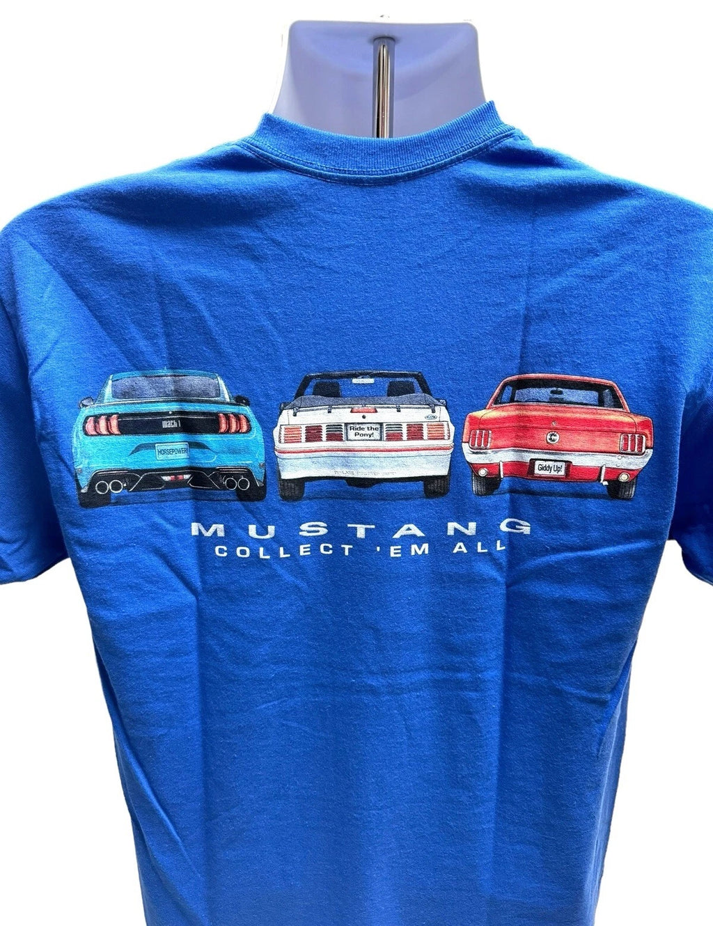 Ford Mustang Collect Em All Blue T-Shirt for Ford Mustang (1965–2024)