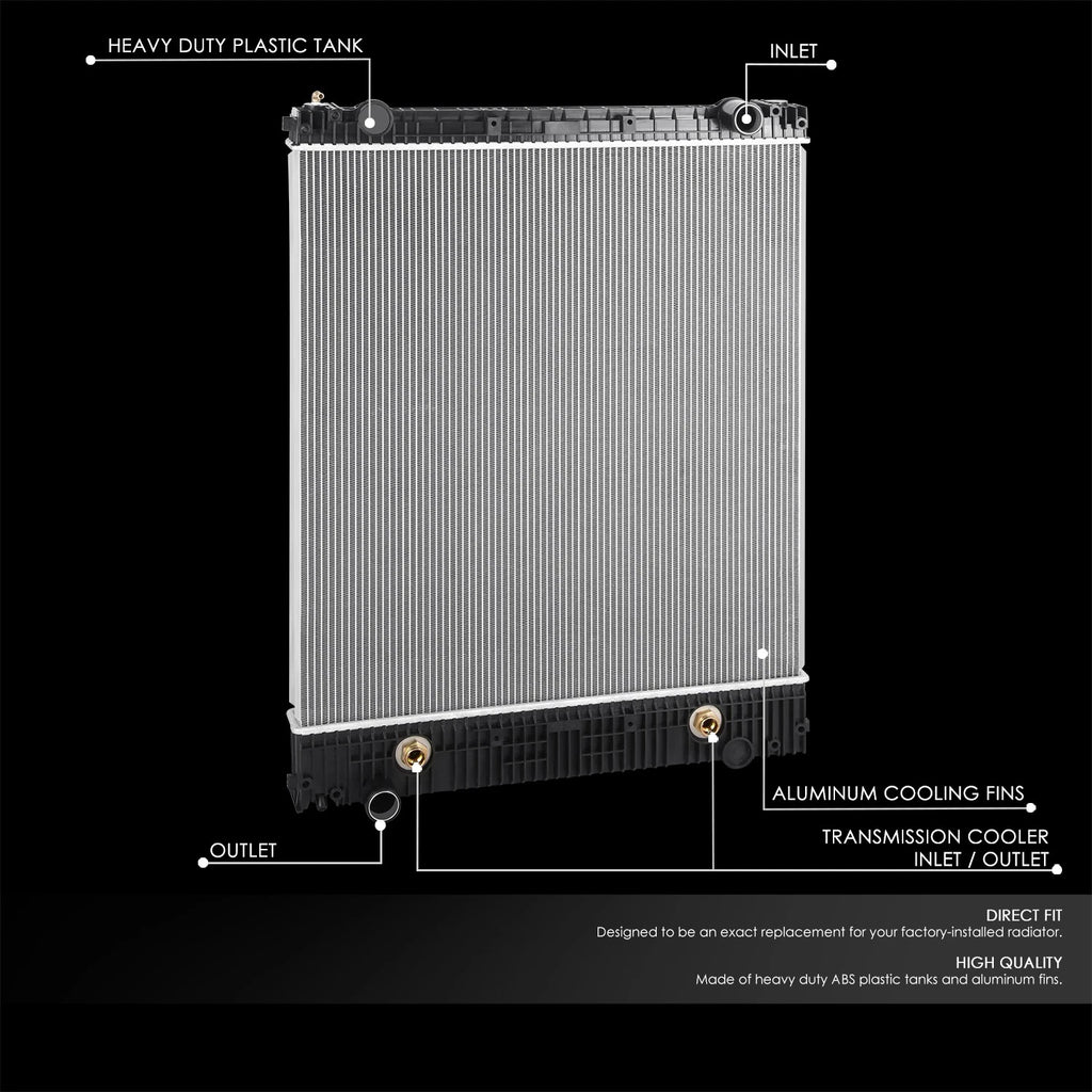 2-Row Aluminum Core Radiator for Freightliner Business Class M2 106 112 (2008–2013)