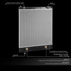 2-Row Aluminum Core Radiator for Freightliner Business Class M2 106 112 (2008–2013)