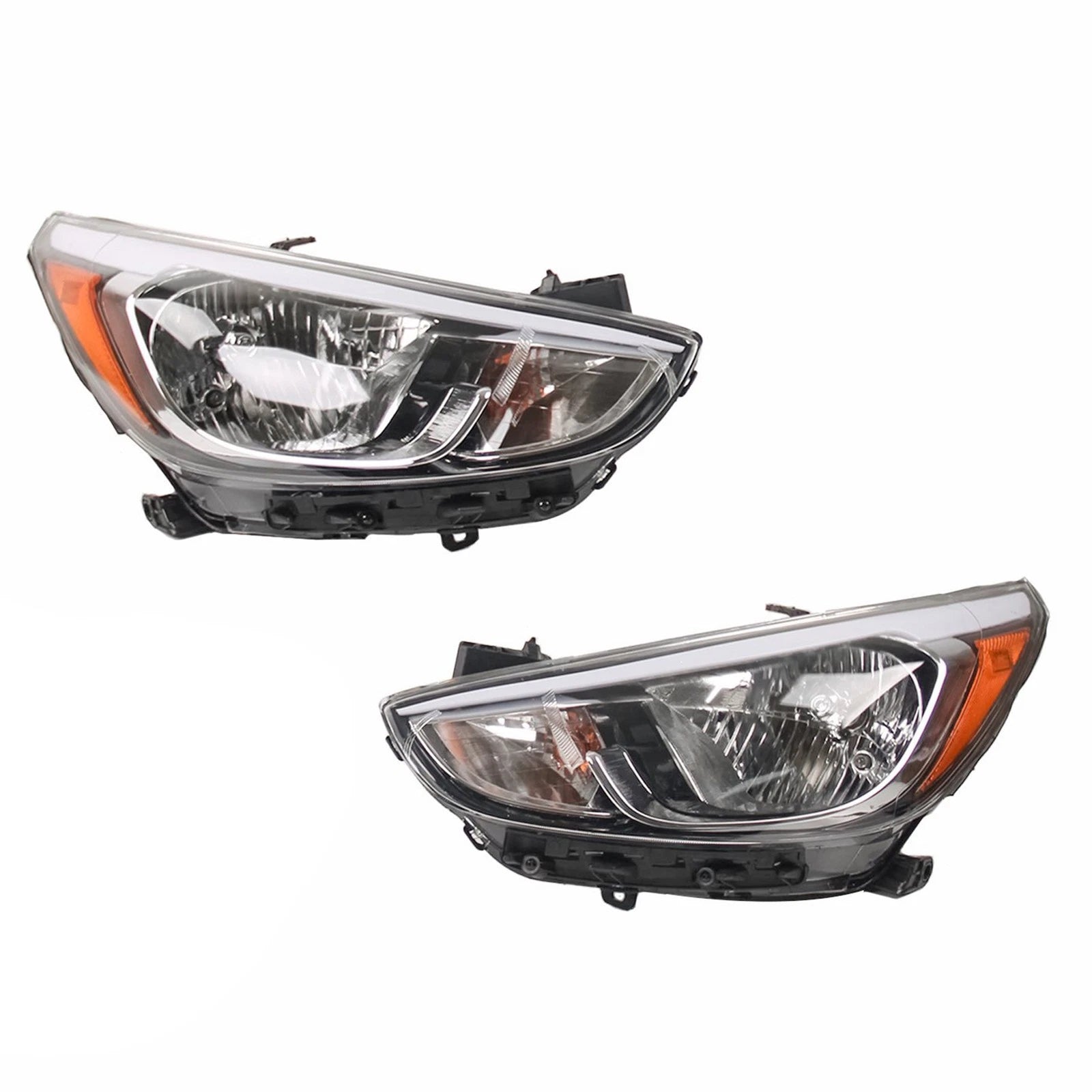 Set of 2 Headlamp Assemblies for Hyundai Accent (2015-2017)