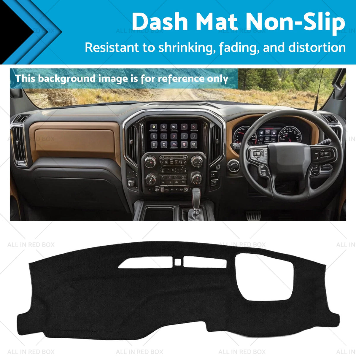 Non-Slip Dash Mat for Chevrolet Silverado 2500 LTZ Premium w/HUD (2024–)