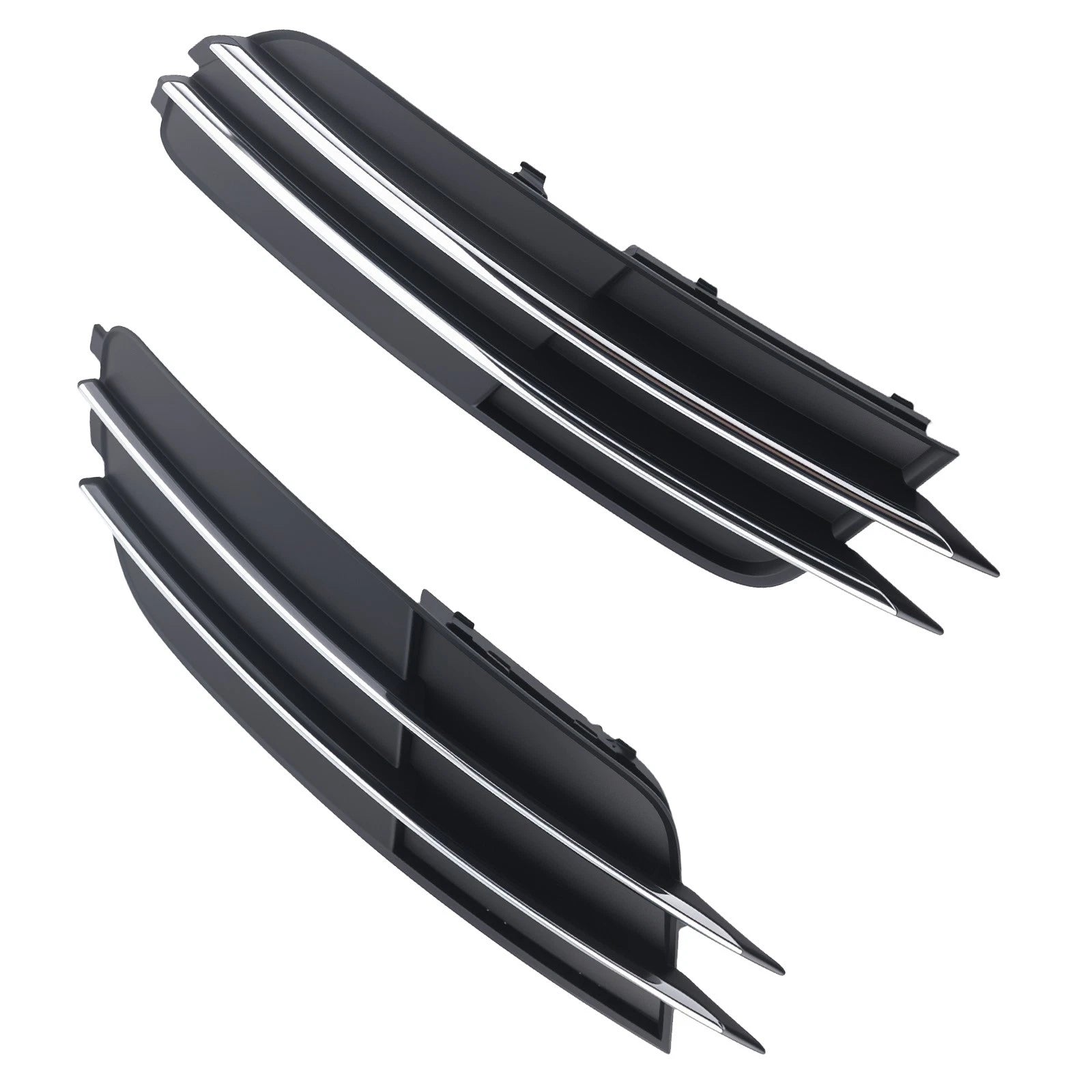 2X Front Bumper Fog Lamp Grille Cover for Audi A6 (2012-2015)
