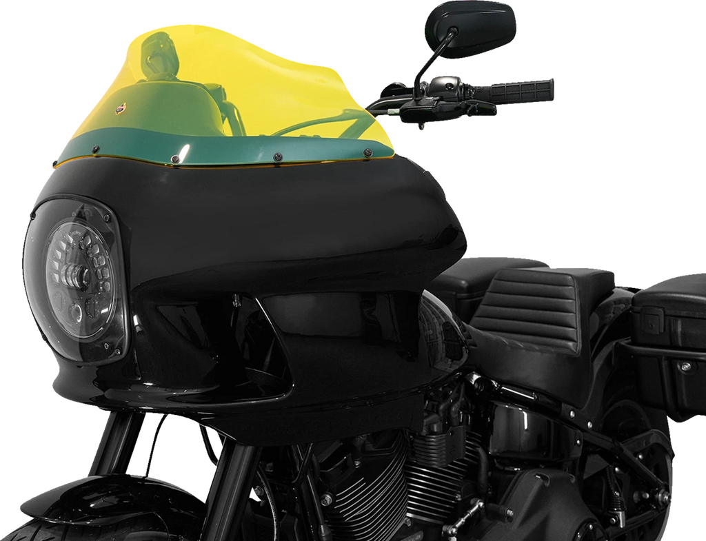Klock Werks 9" Kolor Flare Windshield for FXRP (KWW-02-0609) - Yellow Ice