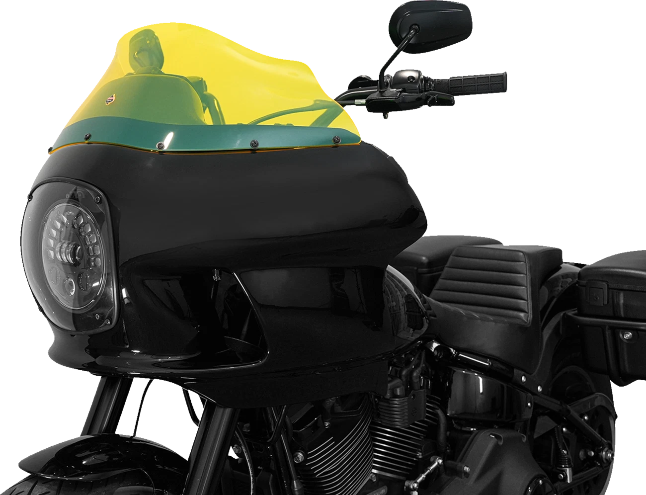 Klock Werks 9" Kolor Flare Windshield for FXRP (KWW-02-0609) - Yellow Ice