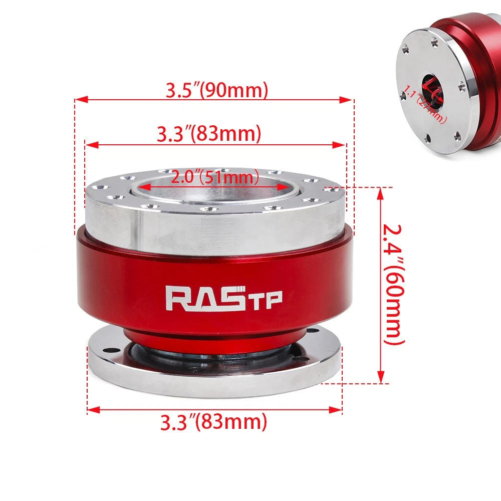 Red Steering Wheel with Quick Release Hub Adapter 186H for Volkswagen Golf Jetta
