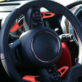 Pair Red Steering Wheel Shift Paddle Extend Cover for BMW Mini Cooper