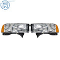 Headlights Pair for Dodge Ram 1500-3500 (1994–2002) Halogen