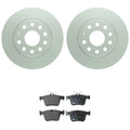 Set of 2 Bosch QuietCast Rear Rotors & Hella Brake Pad Kit for A3 Quattro (2015–2020)