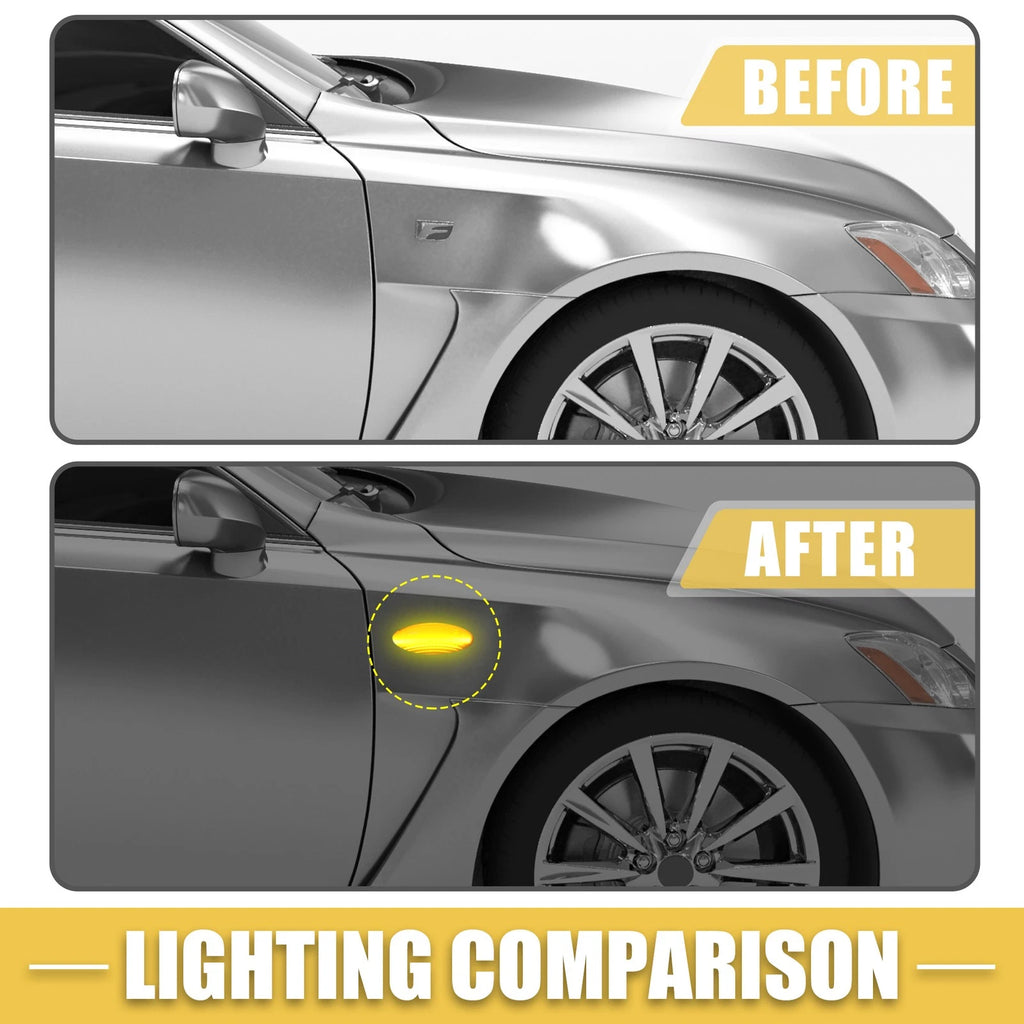 Pair Front LED Side Marker Lights for Toyota Yaris (2010–2020) 81730-02