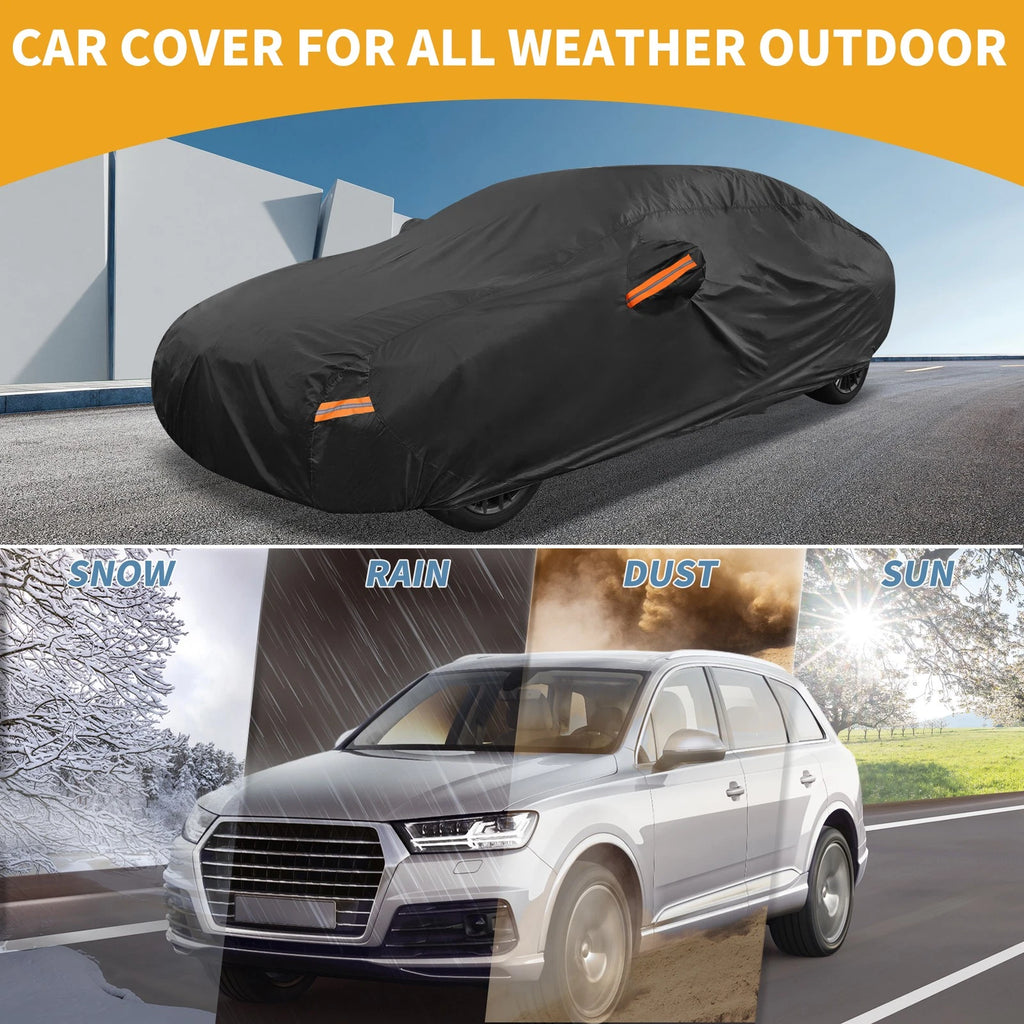 Waterproof Car Cover for BMW i4 (2022–2023) Black 190T-PU with Zipper
