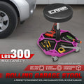 Adjustable Rolling Stool for Garage (15.74"-21.25", 300lbs Capacity)