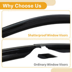 Set of 4 Window Deflectors for Mazda 3 Sedan (2019–2024) Black Vent Visor