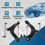 8x Front Lower Control Arm + Ball Joint Sway Bars Tie Rods for Mazda MPV (2001–2006)