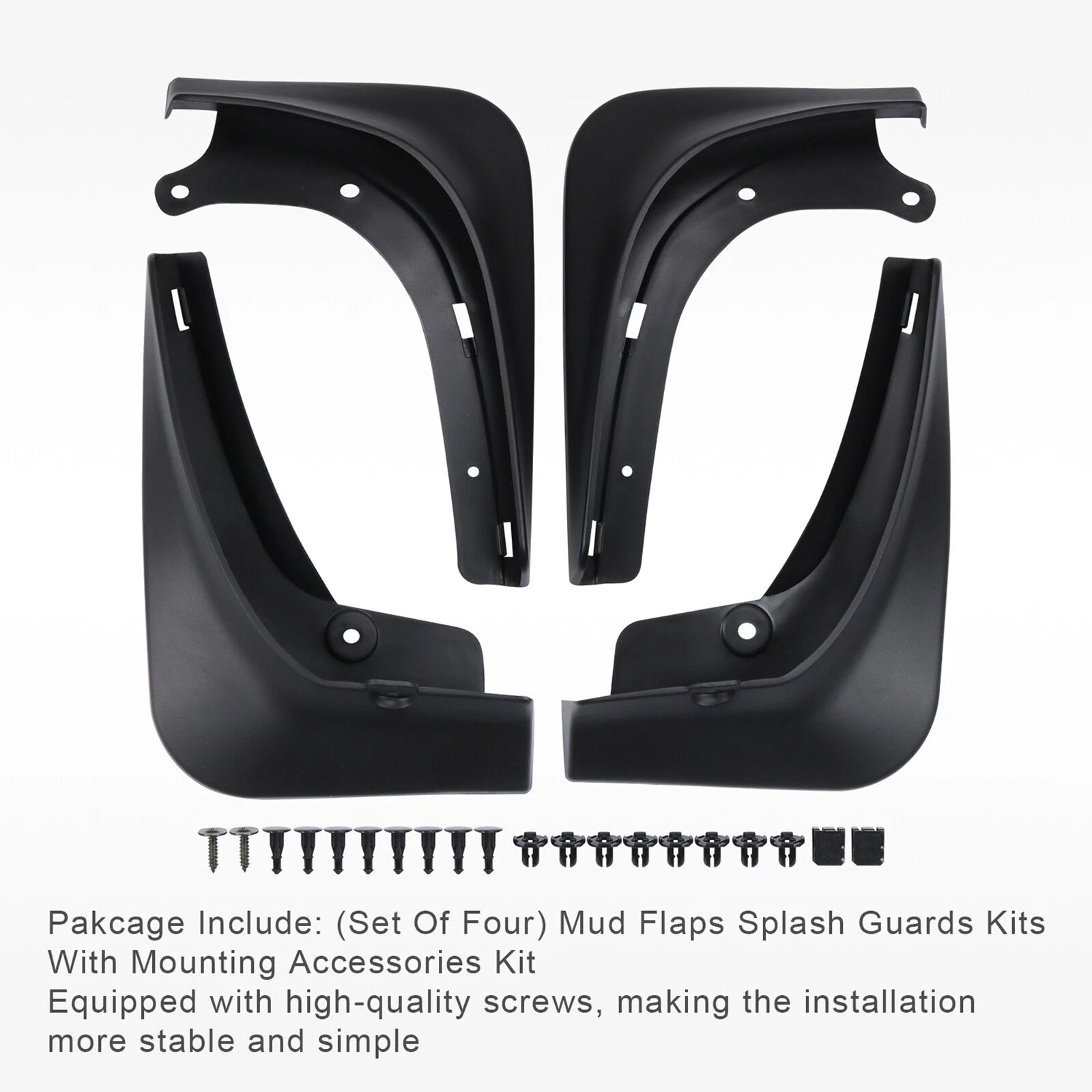Set of 4 Mud Flaps for Tesla Model 3 (2016-2022)