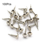 100Pcs Upholstery Nails Tacks for Furniture Decor (Silver)