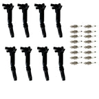 Set of 8 Ignition Coils & 16 Spark Plugs for Ford F-250 F-350 (2018–2022)