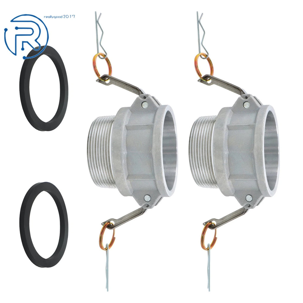 2X Aluminum Cast Cam Lock Fittings for Hose (3 Inch Part B)
