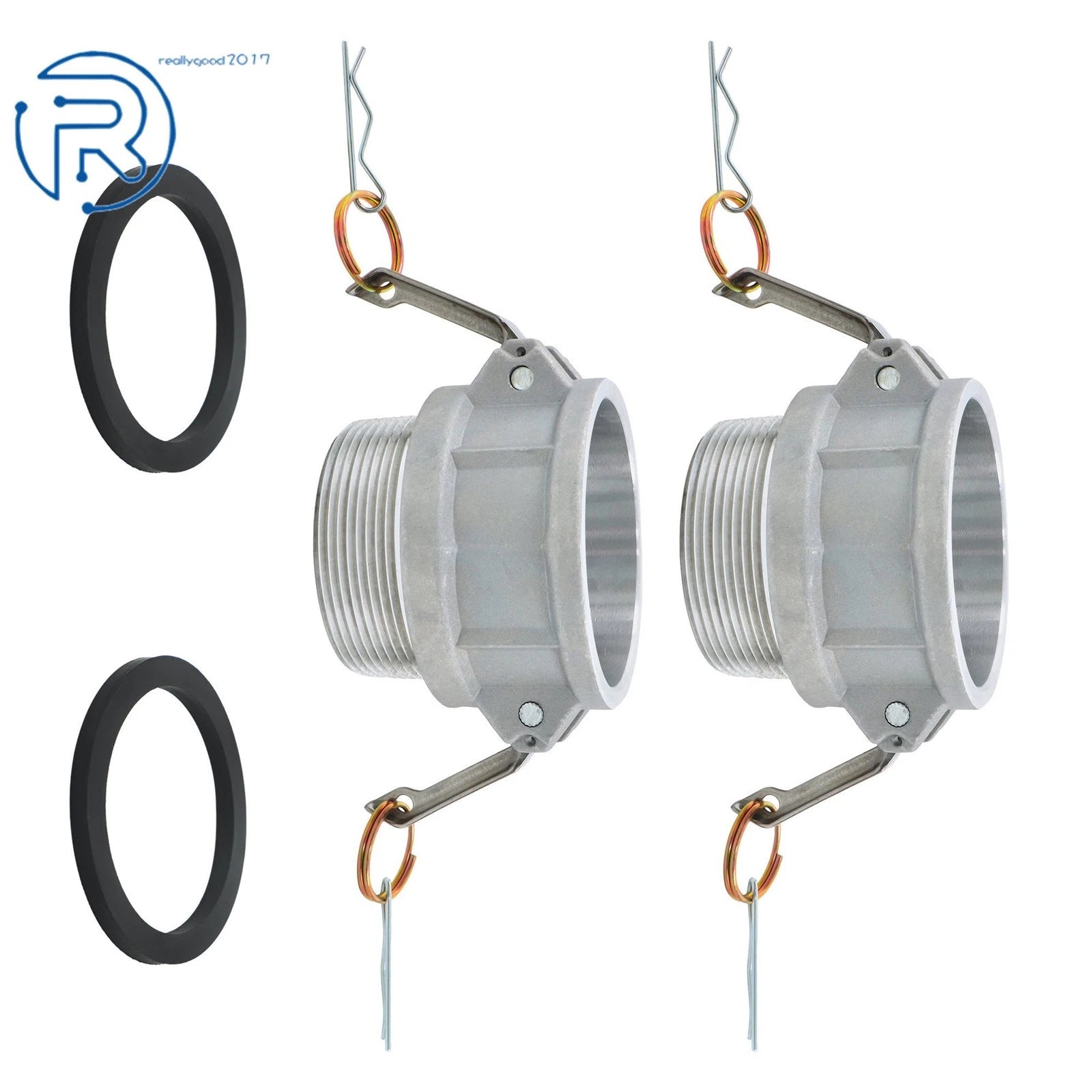 2X Aluminum Cast Cam Lock Fittings for Hose (3 Inch Part B)