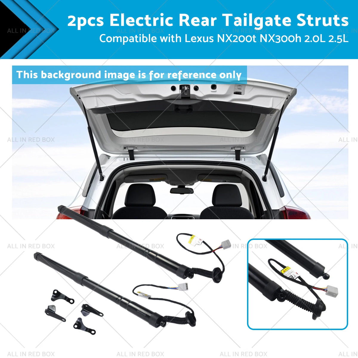 2X Rear Tailgate Lift Supports for Lexus NX200t NX300h (2015–2020)