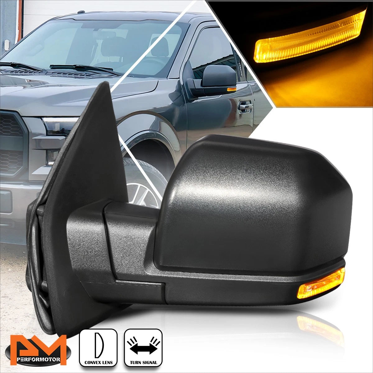 OE Style Manual Adjustment Towing Mirror Left for Ford F150 (2015–2018)