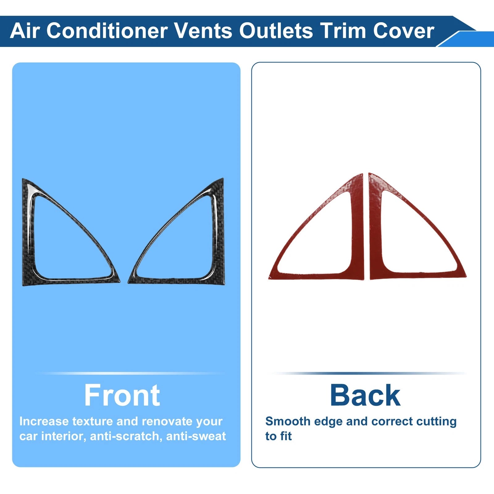 Set of 2 Air Condition Outlet Vent Trim Cover Frames for Toyota Corolla (2007–2013)