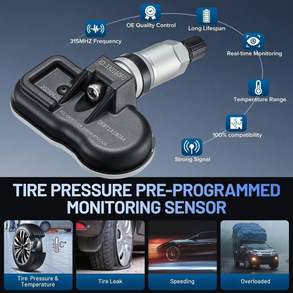 Tire Pressure Sensor TPMS Set of 4 for 2008-2010 Maserati GranTurismo (4.2L)