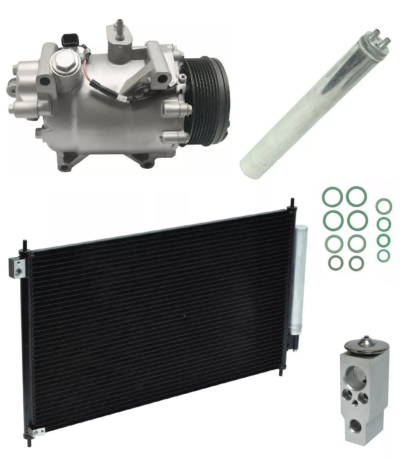 AC Compressor Kit With Condenser for Acura ILX 2.4L (2014-2015)