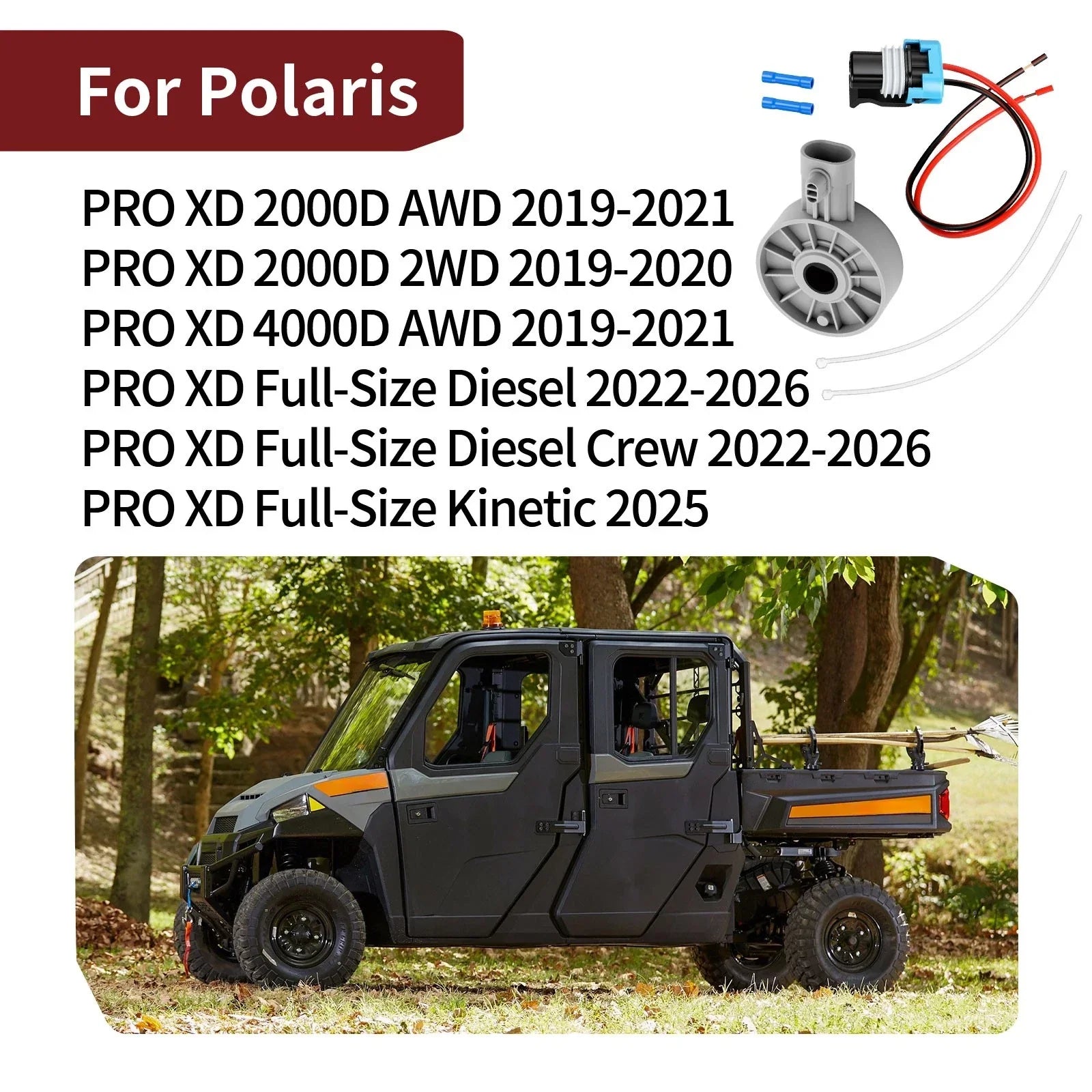 2 x Gear Position Sensor & Harness for Polaris PRO XD (2019–2021)