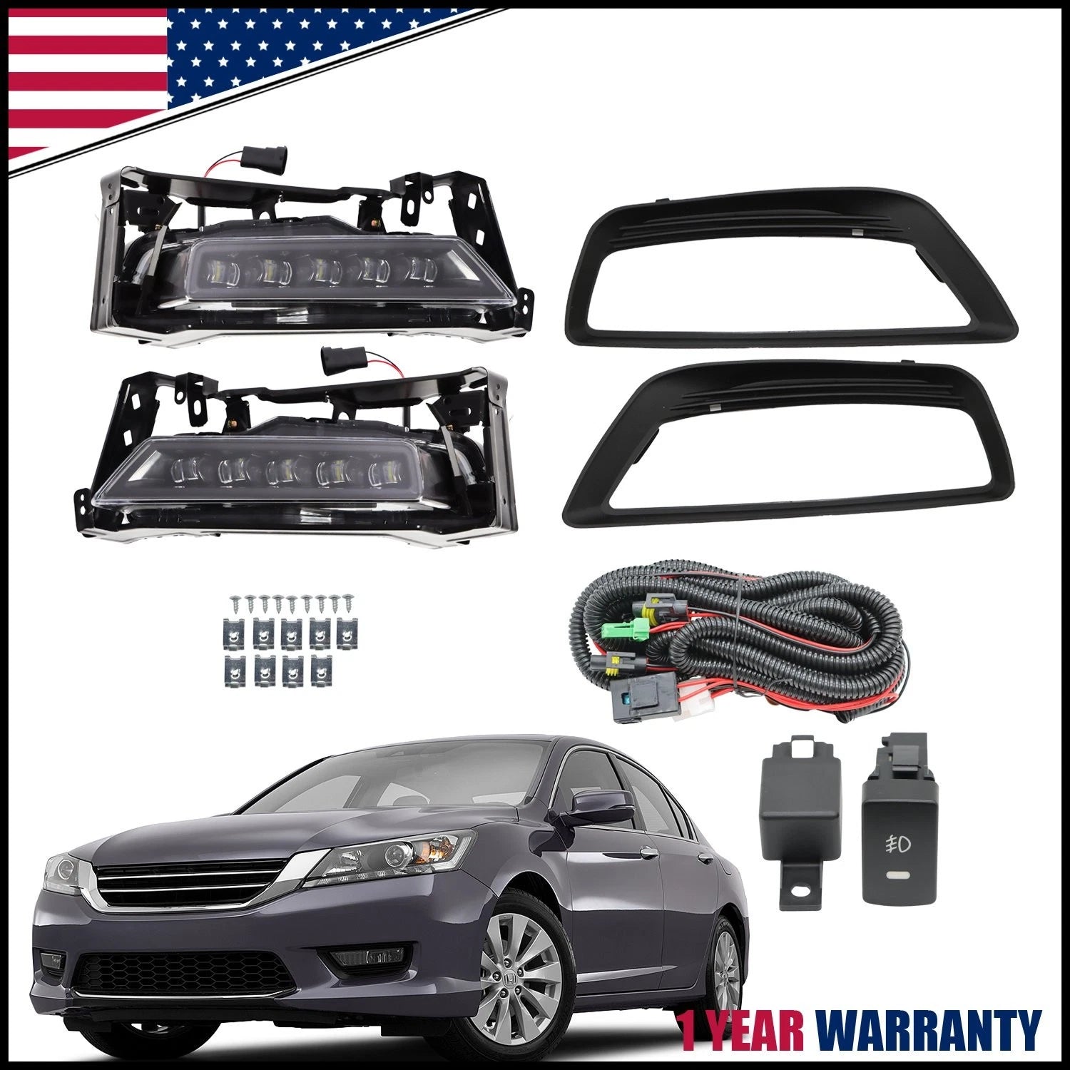 LED Fog Lights for Honda Accord 4DR Sedan (2013–2015)