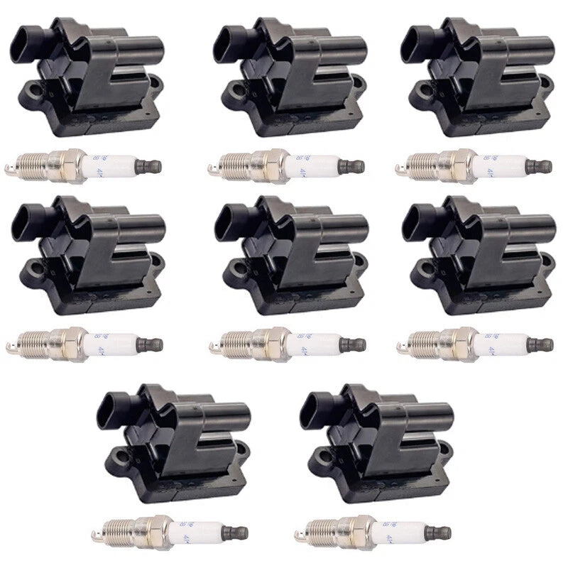 8X Ignition Coils + Spark Plugs for Chevy GMC Sierra 1500 Hummer H2 (2003–2009)