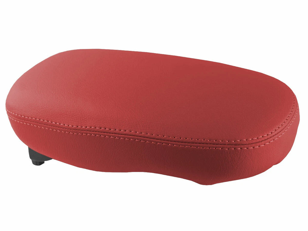 Leather Console Lid Armrest Cover for Kia Soul (2014–2019) Red