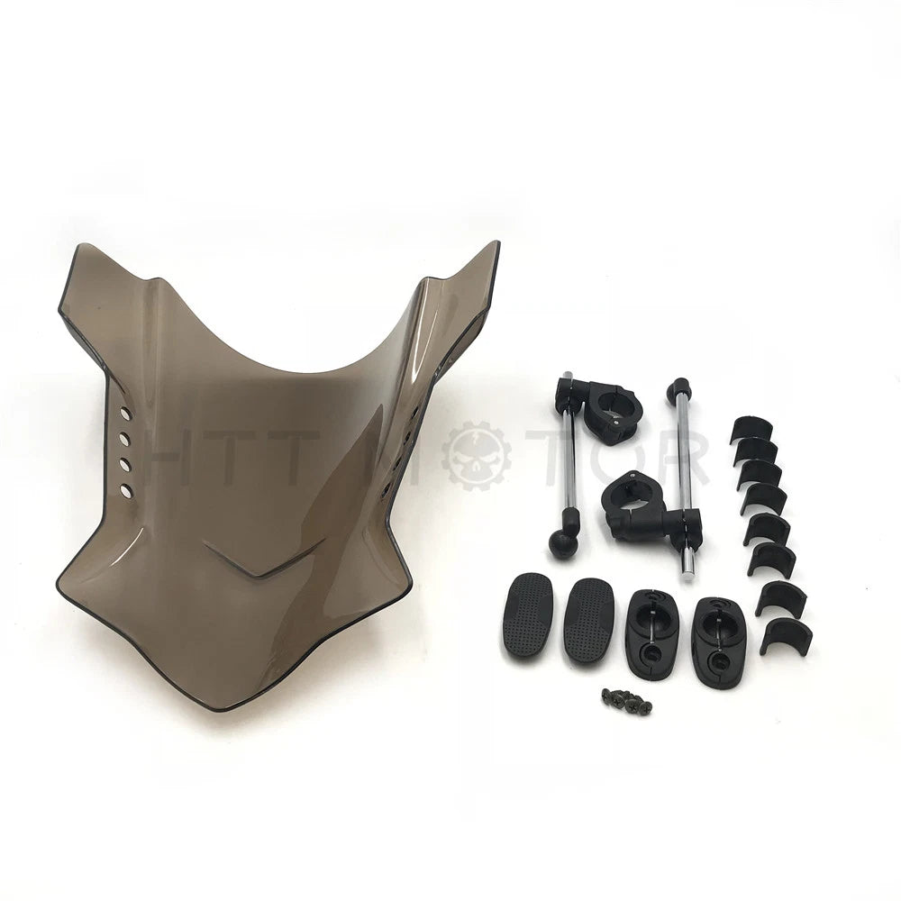 Universal Motorcycle Windshield for Street Bike (7/8", 1", 1 1/8")