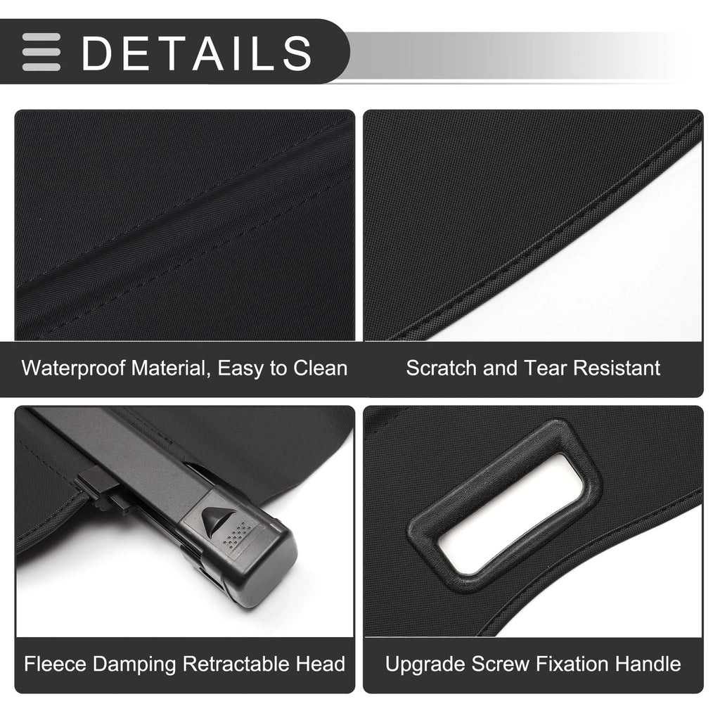 Retractable Cargo Cover for Toyota Land Cruiser Prado FJ150 J150 (2010–2023) Gloss Black