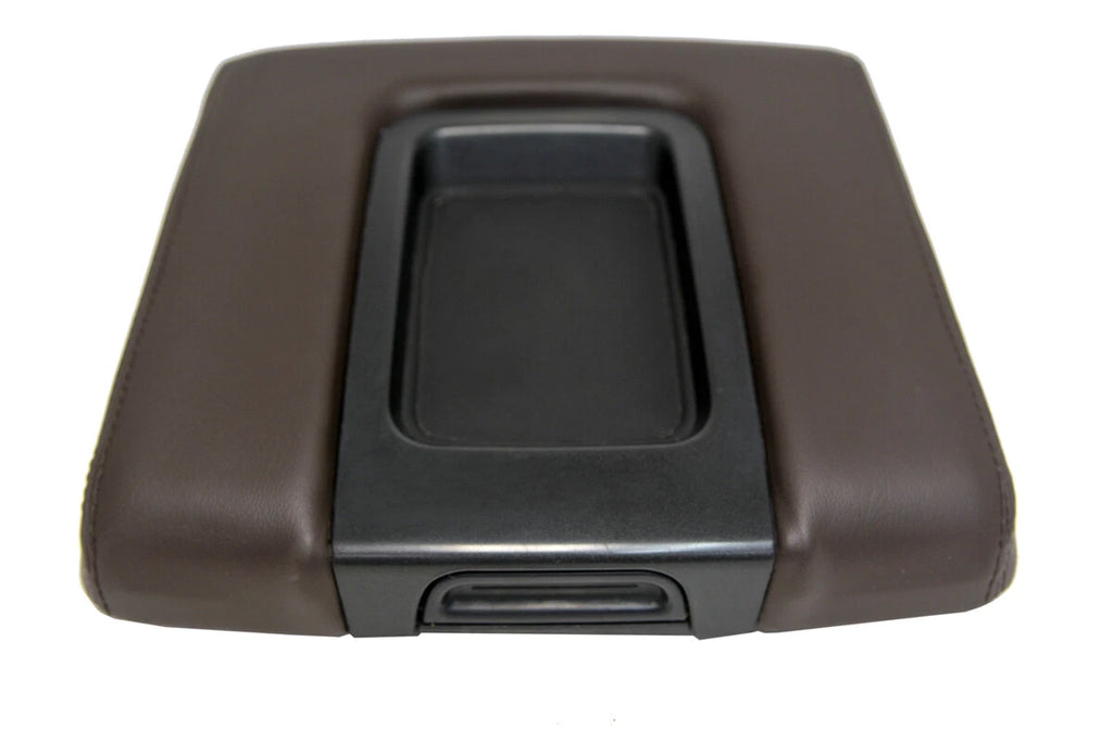 Leather Console Lid Armrest Cover for GMC Sierra (2014–2020) Cocoa