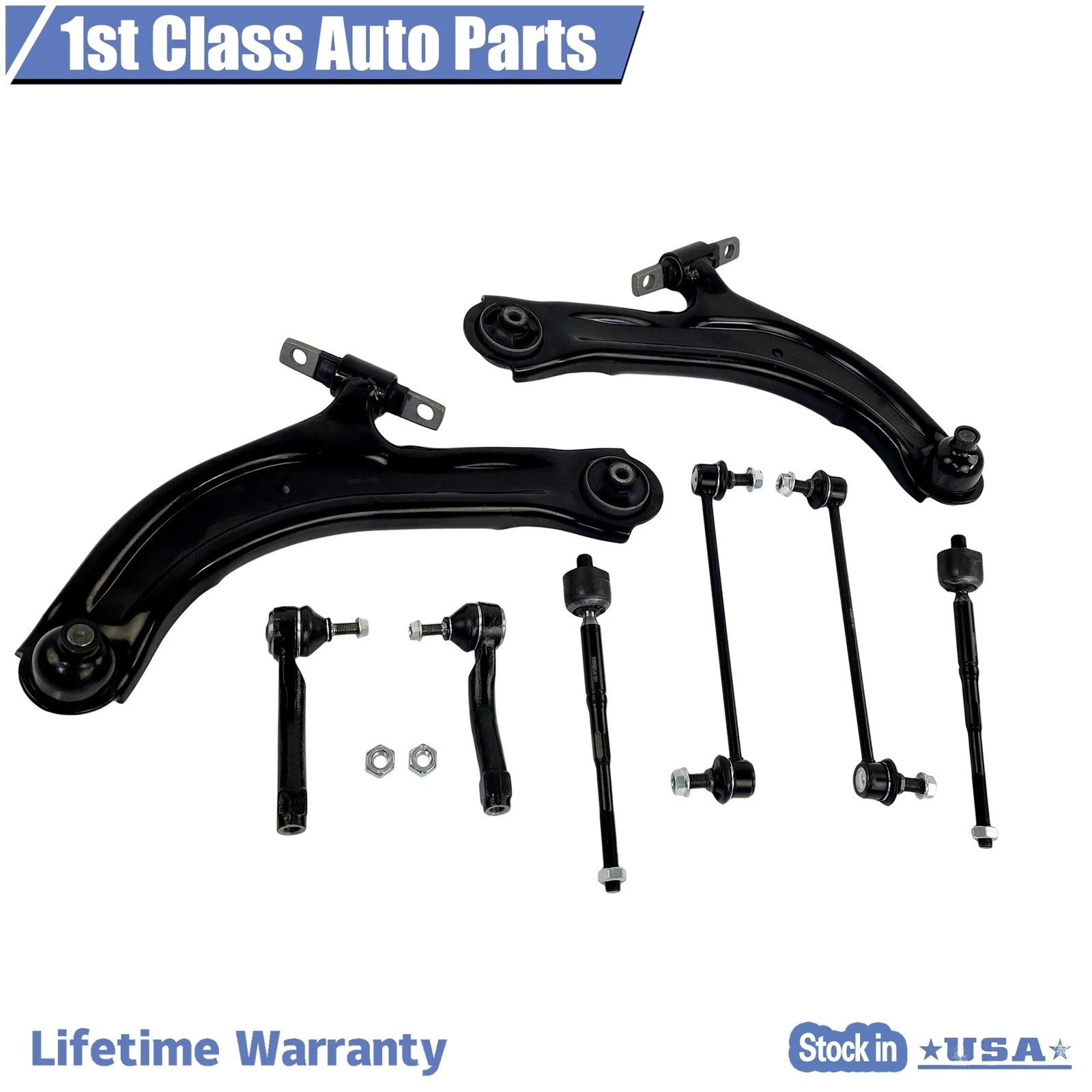 Set of 8 Front Lower Control Arm Ball Joints for Nissan Sentra (2007–2012)