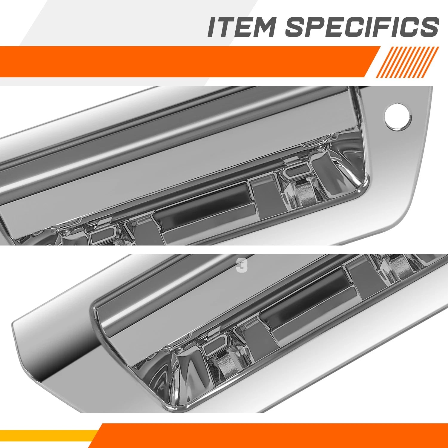 Chrome Rear Door Tailgate Liftgate Handle for Ford F-150 (2015–2020)