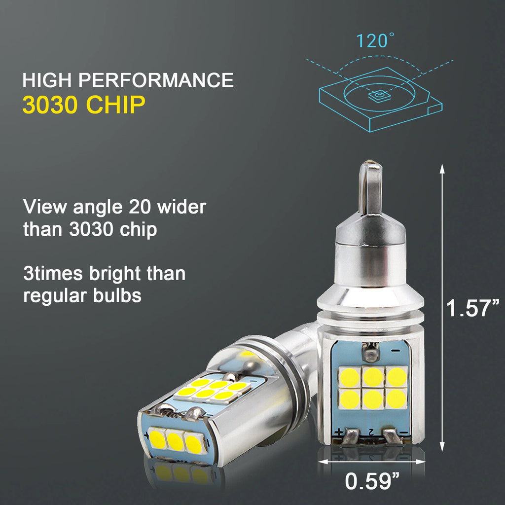 Super White LED Backup Reverse Lights Bulbs for Canbus (6000K)