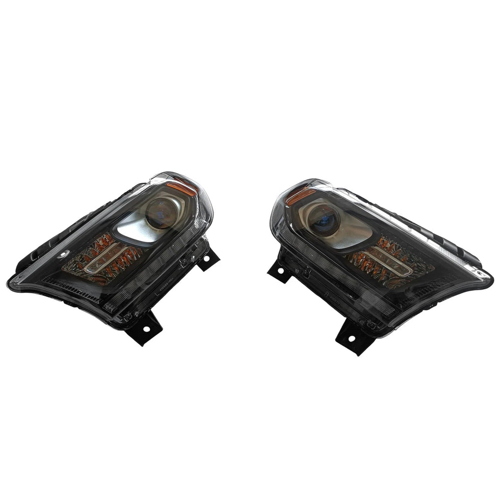 Set of 2 Black LED Projector Headlights for Dodge Durango (2016-2020)