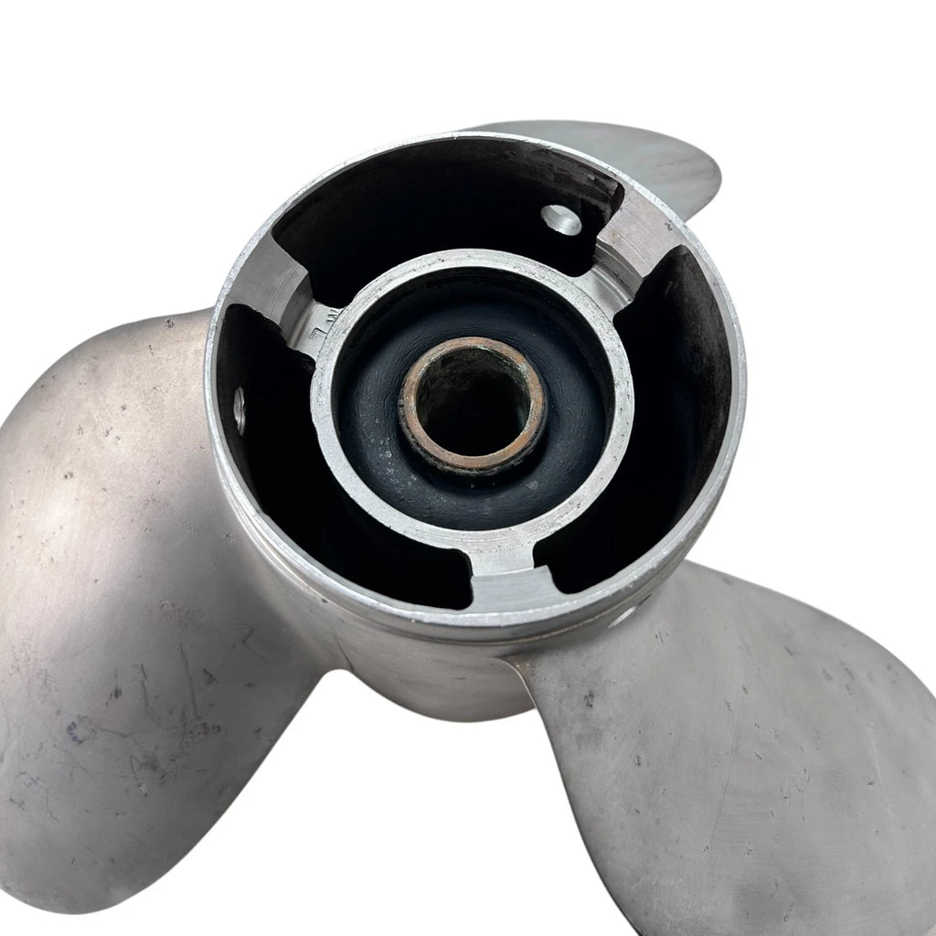 3X 14 1/2 x 22 LH Raker SS Propeller for OMC Evinrude Johnson (OEM 398503)