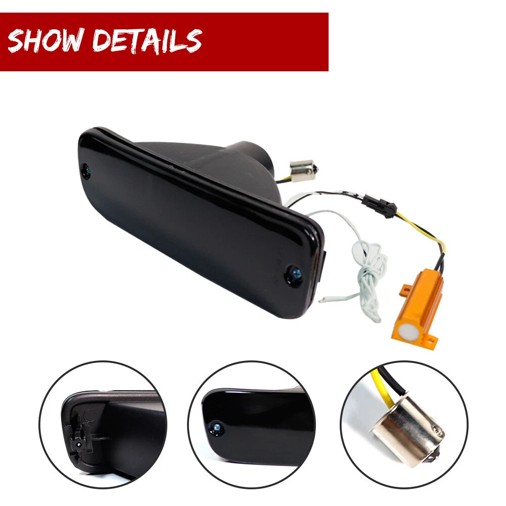 Smoked Lens LED Amber White Signal Parking Lights for Toyota Tacoma (1995–2000)