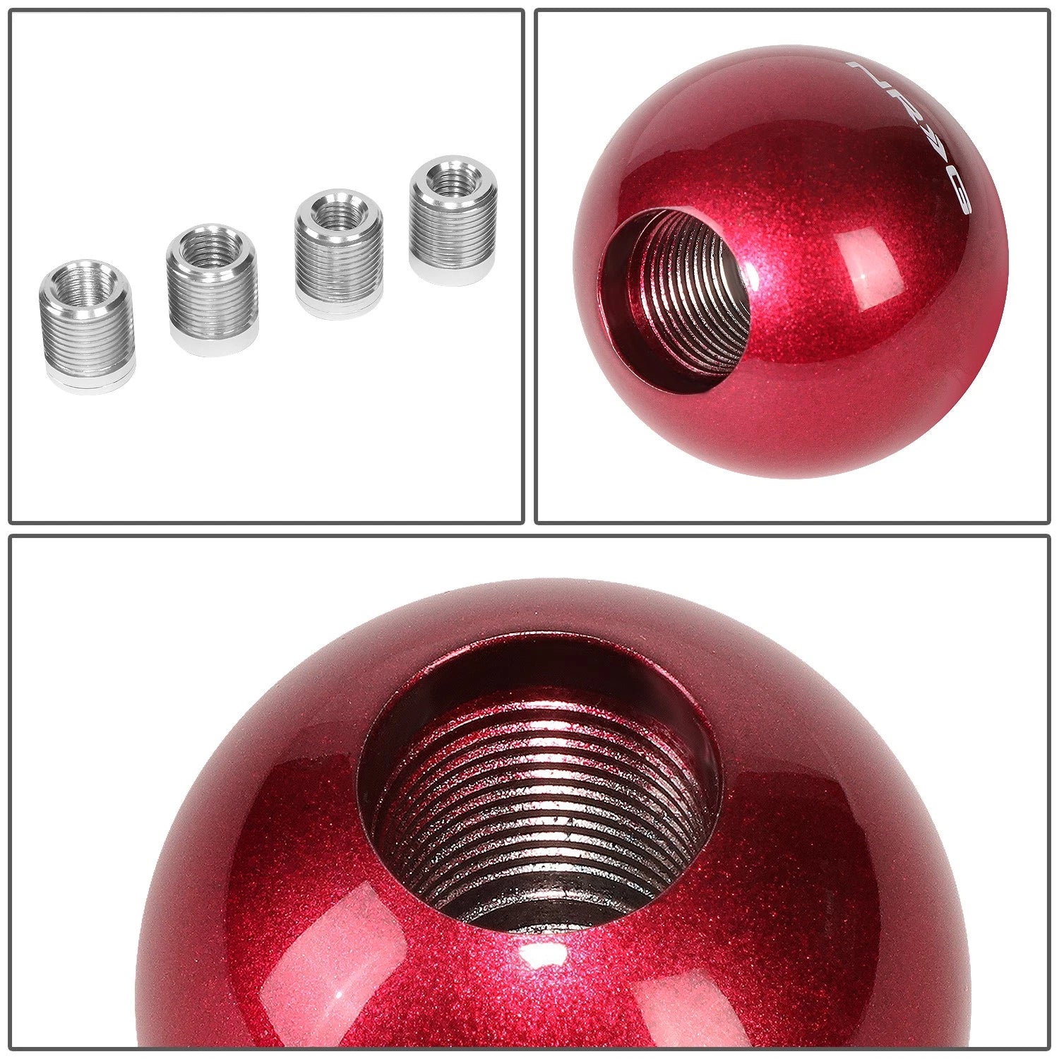 NRG SK-350FH Shift Knob for Universal Vehicles (43mm, Metal, Round Ball Style)