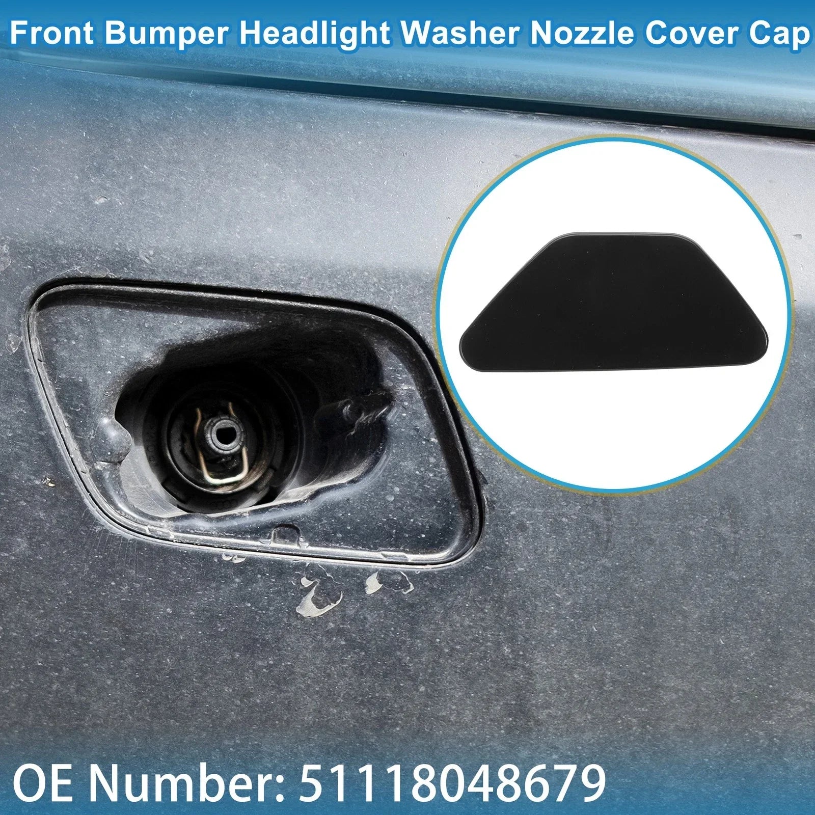 Washer Nozzle Cover Cap Front Left for BMW 528i (2011-2016)