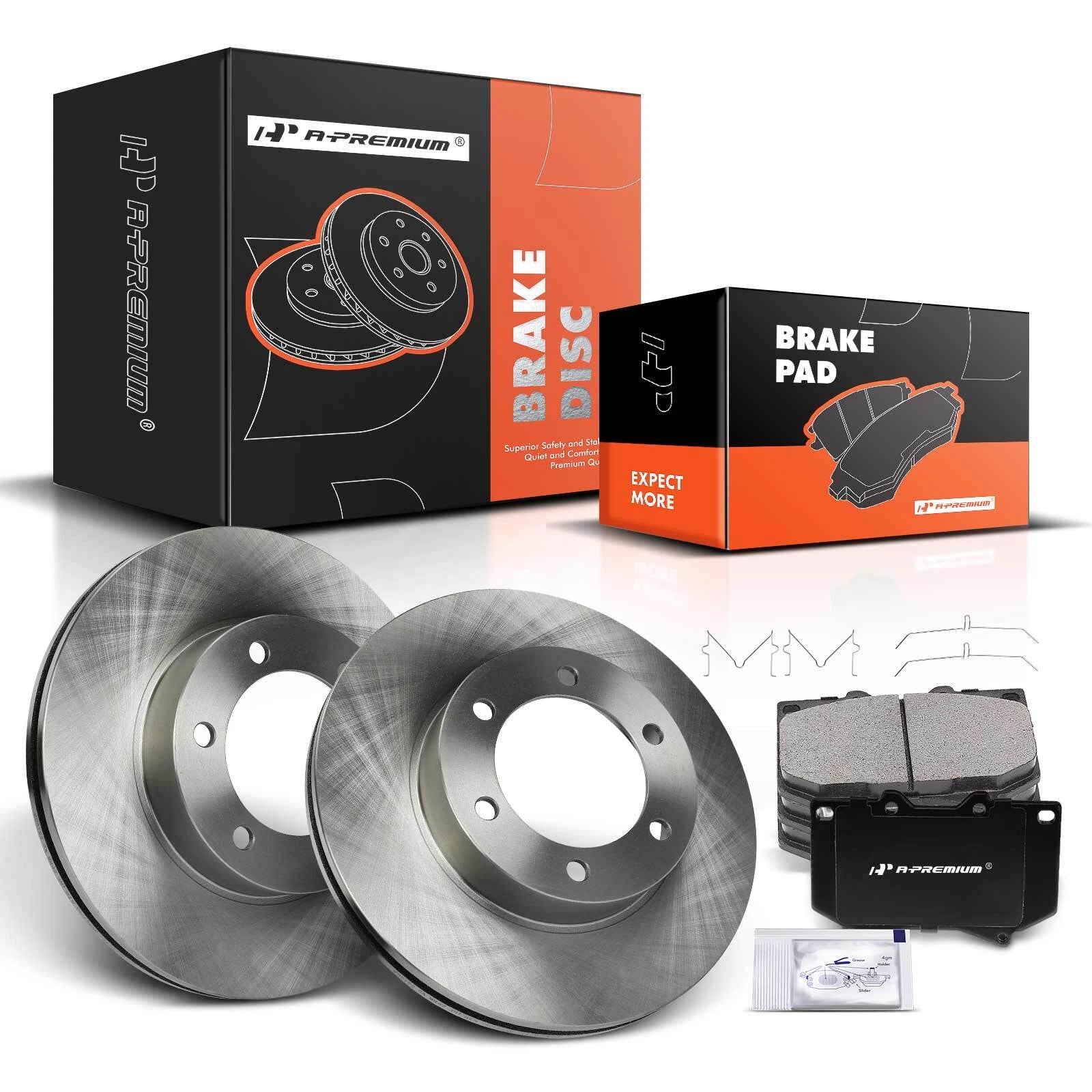Front Disc Brake Rotors and Ceramic Pads for Toyota Tundra Sequoia (2000–2003)