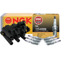 NGK DIS Ignition Coil & 6 G-Power Platinum Spark Plugs for Ford Mercury Mazda